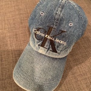 Calvin Klein Jeans Denim Logo Baseball Cap